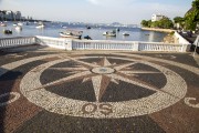 Drawing of compass in the mirante of the Short wall of Urca - Rio de Janeiro city - Rio de Janeiro state (RJ) - Brazil