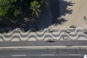 Top view of the Copacabana Beach waterfront - Rio de Janeiro city - Rio de Janeiro state (RJ) - Brazil
