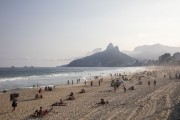 Leblon Beach waterfront with Two Brothers Mountain in the background - Rio de Janeiro city - Rio de Janeiro state (RJ) - Brazil