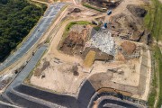 Picture taken with drone of the sanitary landfill of the Metropolitan Region of Curitiba (RMC) - Curitiba city - Parana state (PR) - Brazil