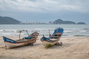 Fishermen canoe at Praia Central - Guaratuba city - Parana state (PR) - Brazil