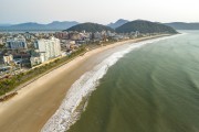 Picture taken with drone of the Central Beach - Guaratuba city - Parana state (PR) - Brazil