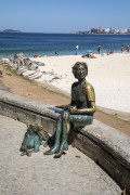 Clarice Lispector statue on Copacabana beach - Rio de Janeiro city - Rio de Janeiro state (RJ) - Brazil