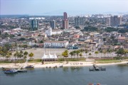 Picture taken with drone of 29 de Julho Square and the UFPR Museum of Archaeology and Ethnology - Paranagua city - Parana state (PR) - Brazil