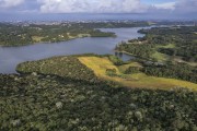 Picture taken with drone of Passauna River basin - Passauna Environmental Protection Area - Campo Largo city - Parana state (PR) - Brazil