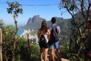 Trail to Morro Dois Irmaos (Two Brothers Mountain) with the Rock of Gavea in the background - Rio de Janeiro city - Rio de Janeiro state (RJ) - Brazil