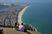 Persons in summit of the Morro Dois Irmaos (Two Brothers Mountain) - Rio de Janeiro city - Rio de Janeiro state (RJ) - Brazil