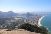 Summit of the Morro Dois Irmaos (Two Brothers Mountain) with the Christ the Redeemer in the background - Rio de Janeiro city - Rio de Janeiro state (RJ) - Brazil