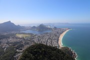 Summit of the Morro Dois Irmaos (Two Brothers Mountain) with the Christ the Redeemer in the background - Rio de Janeiro city - Rio de Janeiro state (RJ) - Brazil