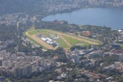 View of Gavea Hippodrome from the top of the Morro Dois Irmaos (Two Brothers Mountain) - Rio de Janeiro city - Rio de Janeiro state (RJ) - Brazil