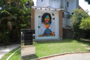Panel in honor of journalist Gloria Maria in the Ruins Park - Rio de Janeiro city - Rio de Janeiro state (RJ) - Brazil