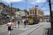 Santa Teresa Tram near to Largo dos Guimaraes Square  - Rio de Janeiro city - Rio de Janeiro state (RJ) - Brazil