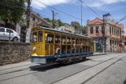 Santa Teresa Tram near to Largo dos Guimaraes Square  - Rio de Janeiro city - Rio de Janeiro state (RJ) - Brazil