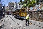 Santa Teresa Tram near to Largo dos Guimaraes Square  - Rio de Janeiro city - Rio de Janeiro state (RJ) - Brazil