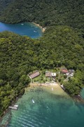 Picture taken with drone of Guaxuma Beach - Ilha Grande State Park - Tamoios Environmental Protection Area - Angra dos Reis city - Rio de Janeiro state (RJ) - Brazil