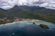 Picture taken with drone of Abraao Village - Angra dos Reis city - Rio de Janeiro state (RJ) - Brazil