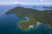 Picture taken with drone of the Abraao Bay -Ilha Grande State Park - Tamoios Environmental Protection Area - Angra dos Reis city - Rio de Janeiro state (RJ) - Brazil