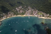 Picture taken with drone of Abraao Village - Angra dos Reis city - Rio de Janeiro state (RJ) - Brazil