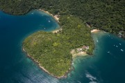 Picture taken with drone of the Abraao Bay -Ilha Grande State Park - Tamoios Environmental Protection Area - Angra dos Reis city - Rio de Janeiro state (RJ) - Brazil