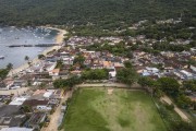 Picture taken with drone of the Vila do Abraao (Abraao Village) -Ilha Grande State Park - Tamoios Environmental Protection Area - Angra dos Reis city - Rio de Janeiro state (RJ) - Brazil