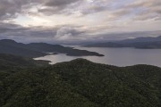 Picture taken with drone of the Atlantic Forest area on Ilha Grande - Angra dos Reis city - Rio de Janeiro state (RJ) - Brazil