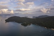 Picture taken with drone of the Atlantic Forest area on Ilha Grande - Angra dos Reis city - Rio de Janeiro state (RJ) - Brazil