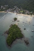 Picture taken with drone of the Vila do Abraao (Abraao Village) -Ilha Grande State Park - Tamoios Environmental Protection Area - Angra dos Reis city - Rio de Janeiro state (RJ) - Brazil