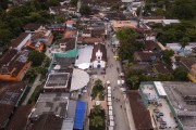 Picture taken with drone of the Vila do Abraao (Abraao Village) -Ilha Grande State Park - Tamoios Environmental Protection Area - Angra dos Reis city - Rio de Janeiro state (RJ) - Brazil