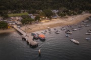 Picture taken with drone of the Vila do Abraao (Abraao Village) -Ilha Grande State Park - Tamoios Environmental Protection Area - Angra dos Reis city - Rio de Janeiro state (RJ) - Brazil