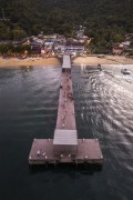 Picture taken with drone of the Vila do Abraao (Abraao Village) -Ilha Grande State Park - Tamoios Environmental Protection Area - Angra dos Reis city - Rio de Janeiro state (RJ) - Brazil