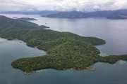 Picture taken with drone of the Atlantic Forest area on Ilha Grande - Angra dos Reis city - Rio de Janeiro state (RJ) - Brazil
