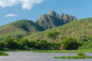 View of Paraguai River with Serra do Amolar in the background - Corumba city - Mato Grosso do Sul state (MS) - Brazil