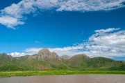 View of Paraguai River with Serra do Amolar in the background - Corumba city - Mato Grosso do Sul state (MS) - Brazil