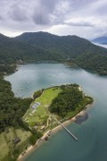 Picture taken with drone of private property at Saco do Ceu Cove -Ilha Grande State Park - Tamoios Environmental Protection Area - Angra dos Reis city - Rio de Janeiro state (RJ) - Brazil