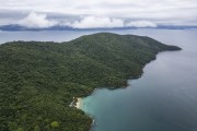 Picture taken with drone of the Atlantic Forest area on Ilha Grande - Angra dos Reis city - Rio de Janeiro state (RJ) - Brazil