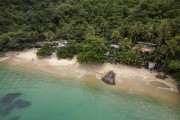 Picture taken with drone of the Atlantic Forest area on Ilha Grande -Praia Brava de Palmas Beach - Angra dos Reis city - Rio de Janeiro state (RJ) - Brazil