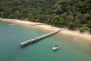 Picture taken with drone of Pier - Praia Grande de Palmas Beach waterfront  - Angra dos Reis city - Rio de Janeiro state (RJ) - Brazil