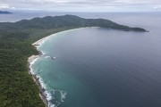 Picture taken with drone of the Atlantic Forest area on Ilha Grande - Santo Antonio and Lopes Mendes Beaches - Angra dos Reis city - Rio de Janeiro state (RJ) - Brazil
