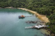 Picture taken with drone of Pier - Pouso Beach waterfront  - Angra dos Reis city - Rio de Janeiro state (RJ) - Brazil