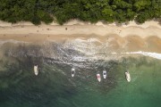 Picture taken with drone of tourists at Parnaioca Beach - Angra dos Reis city - Rio de Janeiro state (RJ) - Brazil