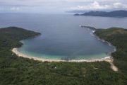 Picture taken with drone of Parnaioca Beach - Angra dos Reis city - Rio de Janeiro state (RJ) - Brazil