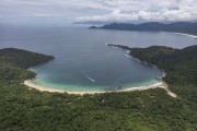 Picture taken with drone of Parnaioca Beach - Angra dos Reis city - Rio de Janeiro state (RJ) - Brazil