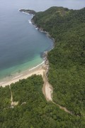 Picture taken with drone of river flowing into Parnaioca Beach - Angra dos Reis city - Rio de Janeiro state (RJ) - Brazil