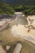Picture taken with drone of river flowing into Parnaioca Beach - Angra dos Reis city - Rio de Janeiro state (RJ) - Brazil