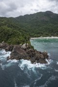Picture taken with drone of rock formation on Aventureiro Beach - Angra dos Reis city - Rio de Janeiro state (RJ) - Brazil