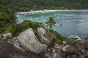 Picture taken with drone of rock formation on Aventureiro Beach - Angra dos Reis city - Rio de Janeiro state (RJ) - Brazil