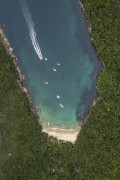 Picture taken with drone of tourist boats at Meros Beach - Angra dos Reis city - Rio de Janeiro state (RJ) - Brazil