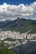 View of Botafogo Bay from the Sugarloaf mirante with the Christ the Redeemer in the background - Rio de Janeiro city - Rio de Janeiro state (RJ) - Brazil