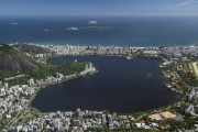 View of Rodrigo de Freitas Lagoon from Christ the Redeemer belvedere - Rio de Janeiro city - Rio de Janeiro state (RJ) - Brazil