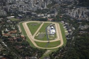 View of Gavea Hippodrome from Christ the Redeemer mirante - Rio de Janeiro city - Rio de Janeiro state (RJ) - Brazil